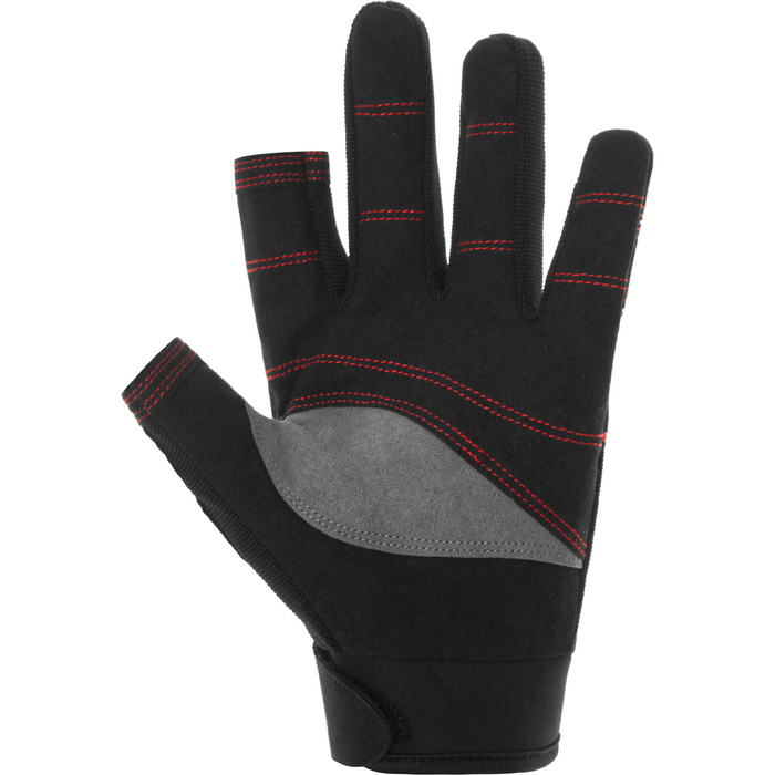 2022 NAVA Performance Long Finger Sailing Gloves NAVA010 - Black